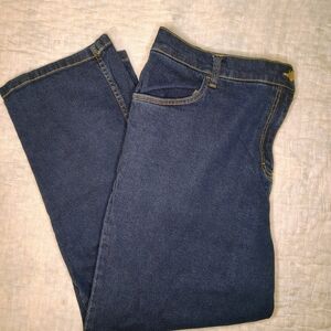 Blair Blue Denim Pants with Yellow Stitching